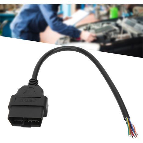 Adaptateur OBD2 mâle 16 broches pour diagnostic automobile, connecteur à câble ouvert, fil mâle ouvert de 0,3 mètre (1/5)