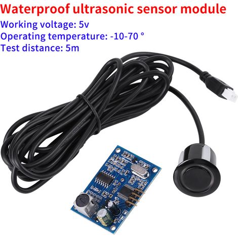 Module de Mesure de Distance Ultrasonore 5V avec Capteur Étanche