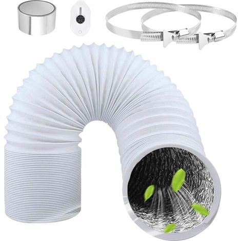 Tuyau ventilation PVC 150mm x 3m hotte aspirante Blanc (1/5)