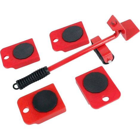 Kit de mudanza: 1 palanca + 4 cuñas rodantes