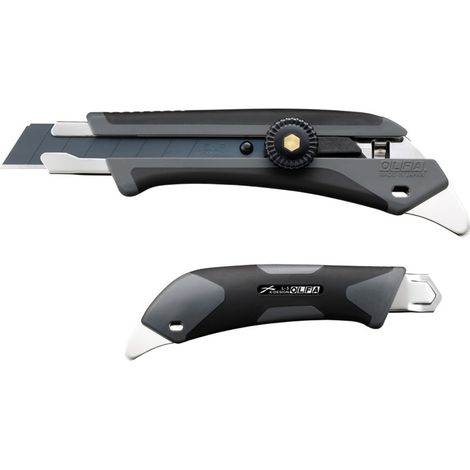 Couteau utilitaire robuste OLFA avec manche antidérapant et lame ultra-tranchante (1/4)