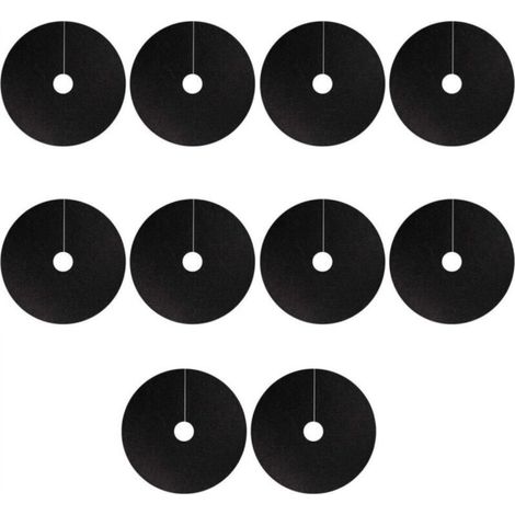 Lot de 10 tapis de protection contre les mauvaises herbes,Non tissé,Anneau de paillage biodégradable,Protection contre l'herbe,52cm (1/5)