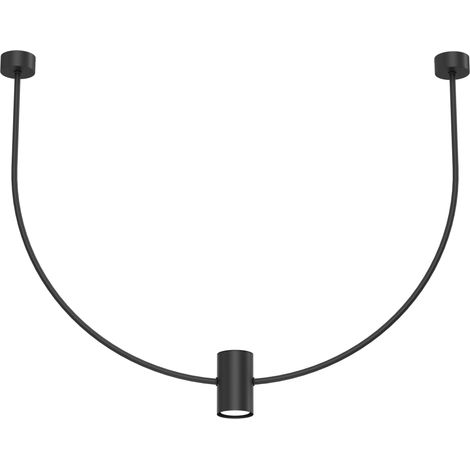 Suspension arc minimaliste noire 76cm spot GU10 Shilo (1/3)