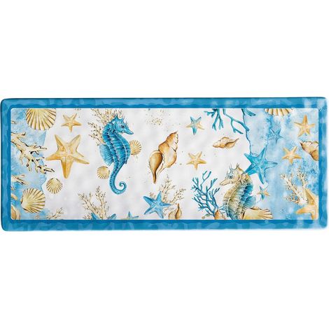 Ad Trend Vassoio Rettangolare Melamina Shell 27 x 11 x 2 Cm Blu 1 Pz