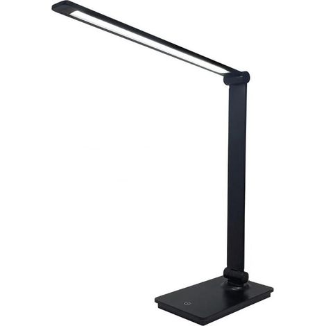 Lampe de bureau LED noire à intensité réglable (3 niveaux) via USB, lumière blanche, lampe de protection oculaire pour maquillage des cils et maquillage permanent (1/5)