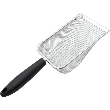 Filtre à Sable pour Reptiles, Trou Fin, cuillère à litière pour Chat, Pelle en Acier Inoxydable, Outil de Nettoyage de litière pour Chat, Chien, Lapin, lézard (Maille 2,8 mm) (1/5)