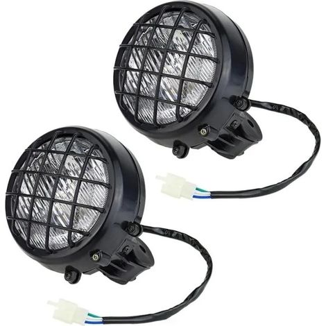 2 PiCes Phare pour Banshee 1987-2006 Lentille Ampoule Lampe Grille Guerrier Phares Assemblage Ampoules LumiRes Grilles YYV (1/4)