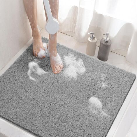 1 Tapis De Douche Antidérapant 60x60cm Avec Drainage Rapide PVC Soux Pour Salle De Bain (1/5)