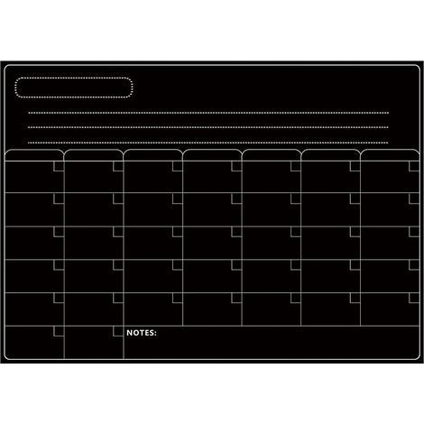 Tableau blanc,tableau magnétique effaable à sec calendrier tableau blanc réfrigérateur autocollants cuisine réfrigérateur tableau blanc pour horaire hebdomadaire mensuel planificateur quotidie (1/4)