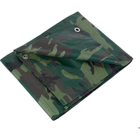 Bâche Camouflage 1,8x3m - 130g/m - Résistante et Durable - Toutes Conditions - D-Work