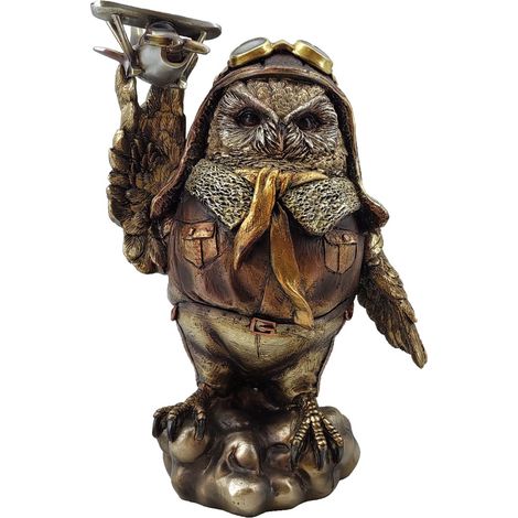 Figura decorativa di gufo in resina, ornamento domestico contemporaneo, stile unico, regalo ideale per gli amanti degli animali