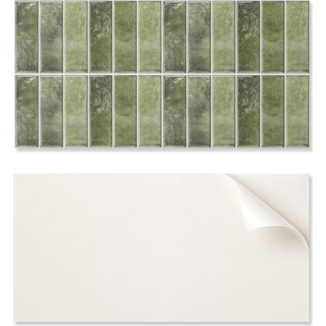 Panel decorativo de vinilo autoadhesivo para pared, 100x50 cm, con dise帽o geom茅trico de azulejos.