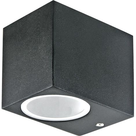 Außen-Garten-Wandleuchte Boston 1xGU10 IP44 schwarz Goldlux