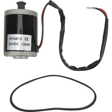 Moteur électrique brossé 24V 120W avec courroie 420 en aluminium pour scooter électrique (1/5)