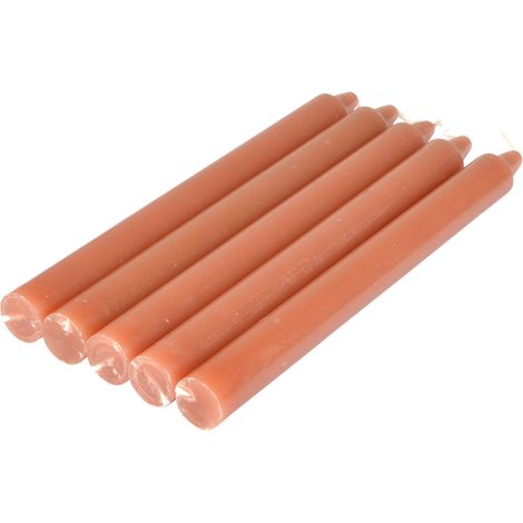 Lot de 5 bougies chandelier 20 cm Tendance uni taupe