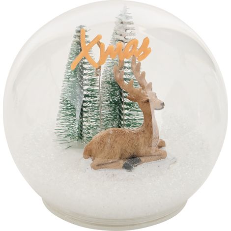 Pallina di natale luminosa, luce bianca calda, da appoggio, diametro 12 cm, a batterie - Atmosphera créateur d'intérieur (1/5)