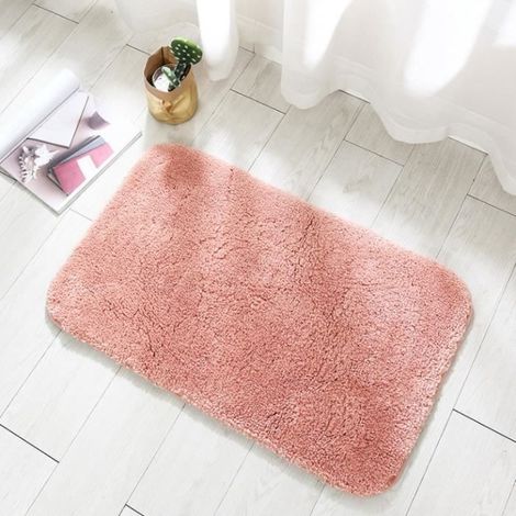 Tapis de sol épais à haute peluche tapis de sol simple cuisine toilettes tapis de porte salle de bain tapis antidérapant tapis (1/4)