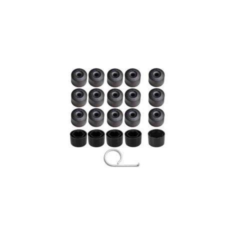 20 tapas hexagonales para tuercas de 17 mm (4 tapas antirrobo + 16 tapas estándar), con herramientas de extracción - Crezuo