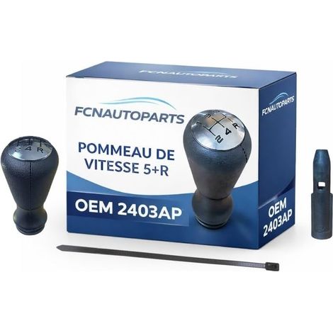 Pommeau de vitesse 5 rapports + R Pommeau levier de vitesse compatible Peugeot 106 206 306 406 Partner Expert Citroën Saxo C3 C4 Pommeau vitesse 206 OEM 2403AP (1/5)