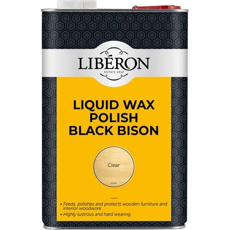 Liberon 126890 Liquid Wax Polish Black Bison Clear 5 litre LIBBBLWCL5LN (1/2)