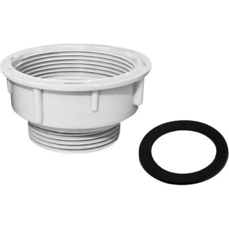 Reduzierstück für Küchenspülen-Abflussrohr, 60 mm Innengewinde auf 47 mm Außengewinde, für Küchenspülenfilter (1/4)