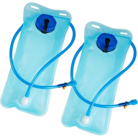 Set mit 2 Trinkblasen, 2-Liter-Trinkblasen für Rucksäcke, ideal für steile Hänge, Wandern und Radfahren