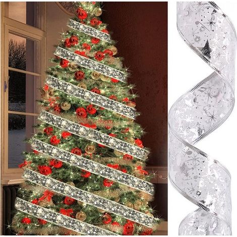 Nastro Luminoso Albero Natale Luce Led 3MT Argento Decorazioni (1/5)