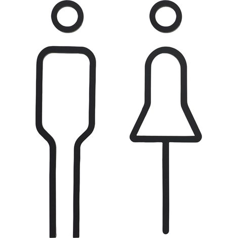 Toilette Publique Stickers,Hommes Femmes Toilettes Signe WC Autocollants,Stickers WC Selbstklebende WC Aufkleber für Badezimmer, Hotel, Restaurant (1/5)
