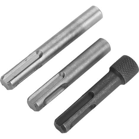 Lot de 3 adaptateurs/convertisseurs de douilles porte-embouts de tournevis à tige hexagonale 1/4" pour perceuse à percussion SDS (1/5)