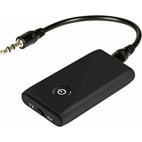 Transmetteur Bluetooth 5.0 Émetteur et Récepteur Adaptateur, Bluetooth 2 en 1 Adaptateur, Jack 3,5mm APTX et USB, Compatible avec TV/PC/Système Stéréo/Maiso