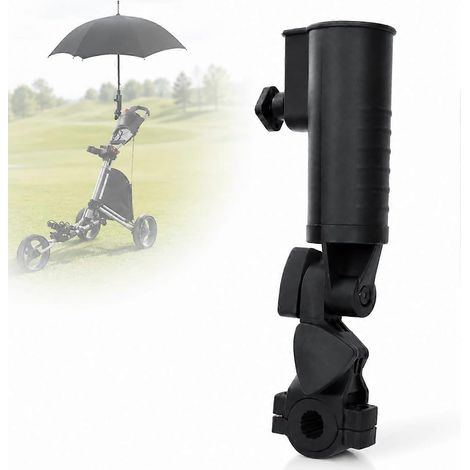 Support de parapluie de golf SereneLife Deluxe 2021-2026 angle réglable fixation par pince pour chariot de golf (1/5)