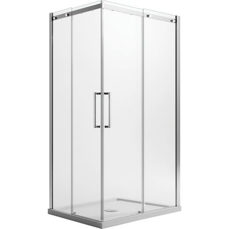 Box doccia vetro trasparente 8mm con easyclean h 200 mod. Prime Corner 90x90cm quadrato (1/5)