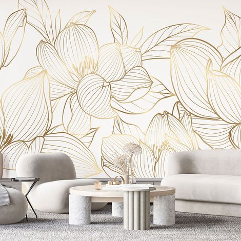 Papier peint panoramique - Fleurs - 130 cm x 55 cm (1/4)