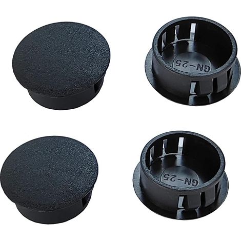 5 Pièces 45mm Bouchons en Plastique Rond, Cache Trou Meuble, Cache Trou Plastique, Noir, Bouchon de Trou de Percage pour Verrouillage Trou Meubles