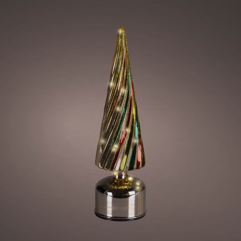 ALBERO LED ROTANTE MULTI COLORE EFFETTO VETRO PER USO INTERNO D9X35 CM (1/3)