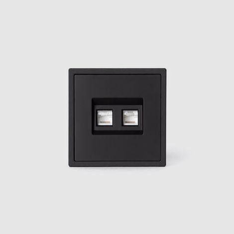 Toma Doble RJ45 CAT 6 Internet Luxe 990 Negro (1/5)