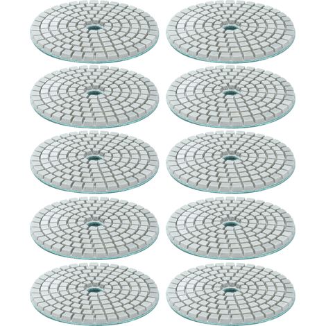 10Pcs 3in Diamond Wet Polishing Pad Soft Grinding Discs Polisher Accessories for Granite Marble2000 Grits