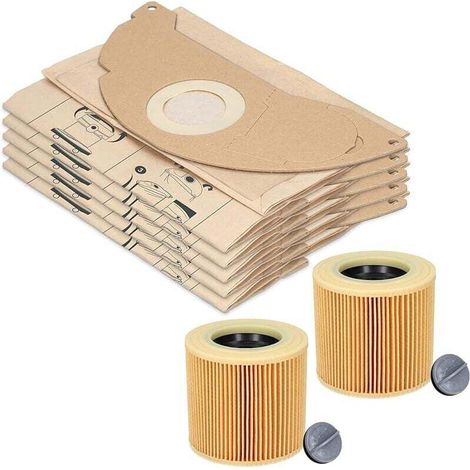 20 vacuum cleaner bags and 2 dust filters suitable for Kärcher WD2 and MV2 vacuum cleaners. Alternatives to filter bags (1/4)
