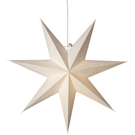 Schlichter Papierstern ,Plain', 7-zackig, weiß, Ø 45cm (1/3)