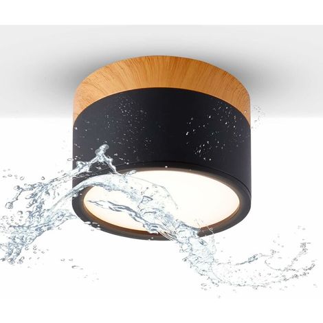 Ceiling Spotlight LED 12W IP65 Downlight 3000K 1080LM Ceiling Spotlight Ø11 Aluminum Ceiling Light Living Room Black Light Fixture Spotlights Warm White for Hallway Bedroom Bathroom Kitchen (1/5)