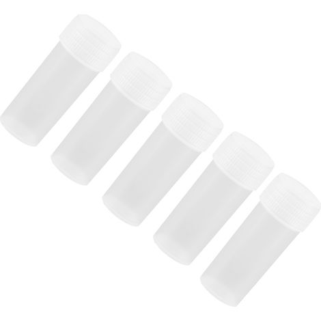 50 petits flacons/récipients de stockage en plastique de 5 ml (1/5)