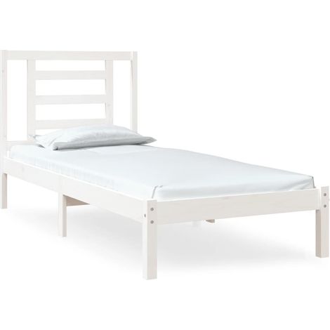Maison Exclusive - Giroletto Bianco in Legno Massello 75x190 cm Small Single (1/5)
