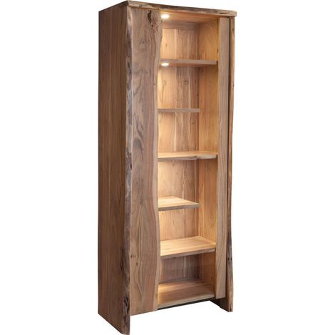vetrina in legno di Acacia 81x45x204 Acacia naturale laccato PURE ACACIA 107 (1/3)