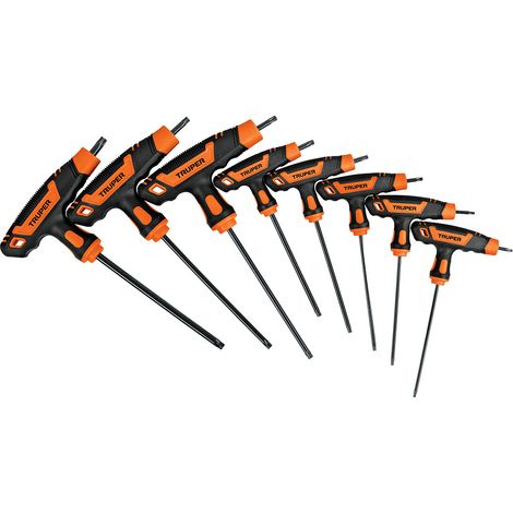 Juego llaves Torx con mango T - T9 a T40 - 8 piezas