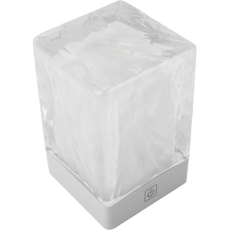 Crystal Table Lamp LED Night Light 3 Level Brightness Touch Control Rechargeable Cordless Bedside Lamp for Living Room Bedroom White Light (1/5)