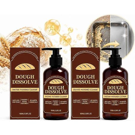 2 piècesNettoyant enzymatique pour pâtes 100 ml, non toxique, élimine les résidus de cuisson, dissout les pâtes et l'amidon collés dans les bols à pâtisserie et les paniers de fermentation. (1/5)