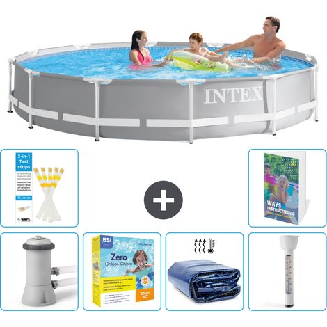 Prism Frame Pool Rund - 366x76 cm - 7-teilig S184