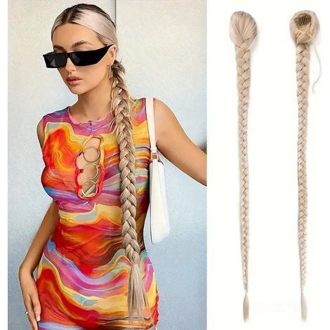 Lange und natürliche Ponytail Perücke mit 34 Zoll Länge, aus hoch