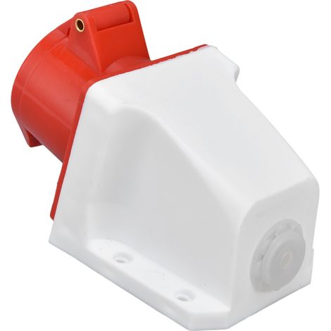 Prise industrielle en laiton rouge PC, montage en surface, conforme à la norme CEE, pour alimentation électrique IP44, 220-380 V et 240-415 V. (1/5)