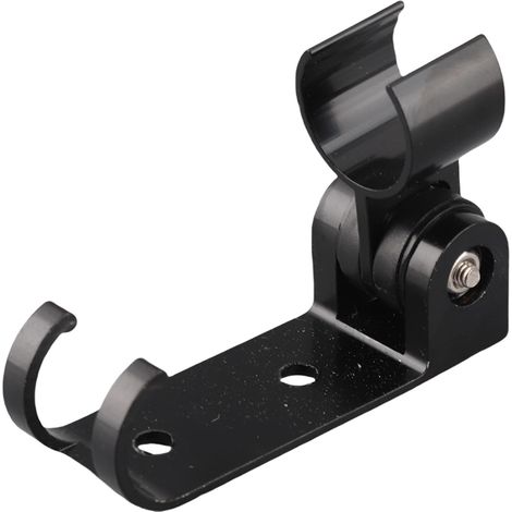 Support de pommeau de douche Hyuduo, support mural en aluminium spatial, angle réglable, installation par perçage, finition noir mat pour douchette de salle de bain (1/5)